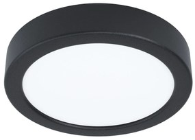 EGLO LED prisadené osvetlenie FUEVA 5, 10,5W, denná biela, 16cm, okrúhle, čierne