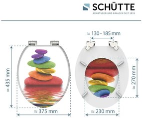 Schütte WC doska s pomalým spúšťaním (Farebné kamene)  (100335885)