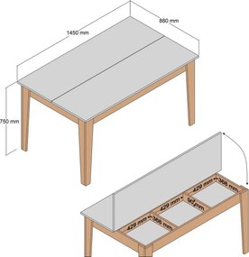 Jedálenský stôl Milan Walnut