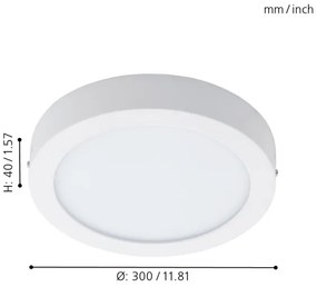 Eglo 96168 - LED kúpeľňové stropné svietidlo FUEVA 1 LED/22W/230V IP44