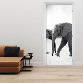 Fototapeta na dvere - Slony (95x205cm)
