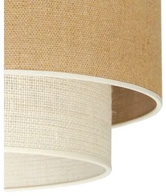 Duolla - Prisadený luster YUTE BOHO 1xE27/15W/230V pr. 45 cm hnedá/krémová