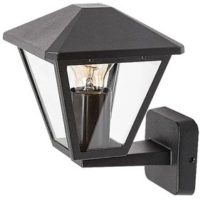 RABALUX Vonkajšia nástenná hliníková lampa PARAVENTO, 1xE27, 40W, čierna
