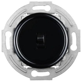 Elhard Vypínač Retro Klasik jednopólový č.1, čierny - kompletný KL5201B