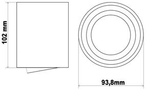 LED Bodové svietidlo TUBA 1xGU10/5W/230V 2700K biela