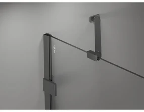 Mexen Lunar Duo, výklopný sprchový kút 120 x 95 cm, 8mm číre sklo, grafitový profil, 834-120L-095P-95-00