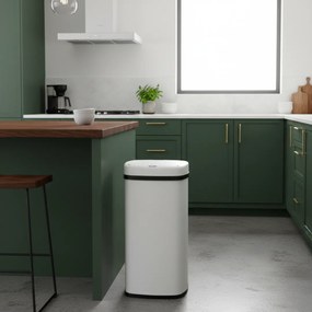 Senzorový odpadkový kôš DEUS, 58 litrov, biela Jurhan