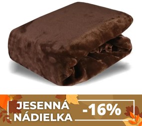 Plachta posteľná z mikroplyšu hnedá EMI: Plachta 90 (100)x200