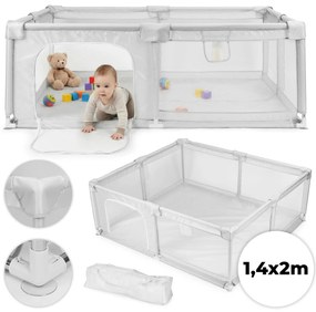 ECOTOYS Detská ohrádka 140x200 cm - sivá + taška ECOTOYS