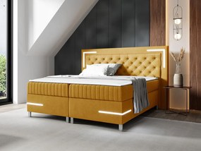 Kontinentálna posteľ Suhak 5 LED, Rozmer postele: 160x200, Dostupné poťahy: Fresh 37