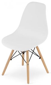 Set jedálenských stoličiek OSAKA biele (hnedé nohy) 4ks