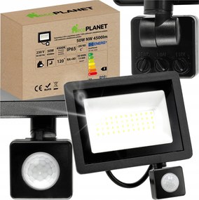 LED reflektor 50W 4500lm s pohybovým senzorem - IP65