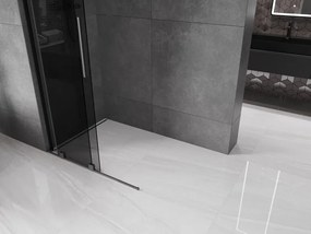 Mexen Velar L, posuvná sprchová zástena Walk-in 100 x 200 cm, 8mm šedé sklo, grafitová, 871-100-003-43-95