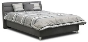 Čalúnená posteľ Alison 140x200, sivá, vrátane matraca