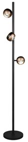 Čierna/v bronzovej farbe LED stojacia lampa (výška 150 cm) Orbit – Trio Select