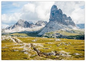 Sklenený obraz - Talianske Dolomity (70x50 cm)