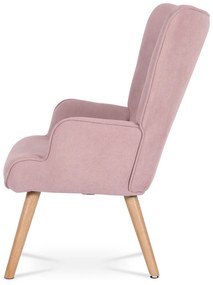 Kreslo s podnožkou PINK2, ružová