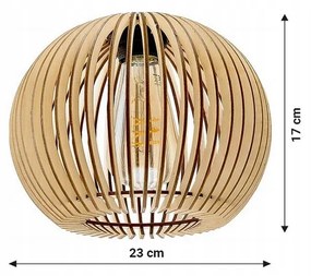 BERGE LED závesné stropné svietidlo biely drevený trám 3xE27 Hustý guľový luster LUCA
