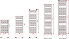 BPS-koupelny Kúpeľňový radiátor Eco EC-X 75185 / biela RAL 9016 (185x75 cm)