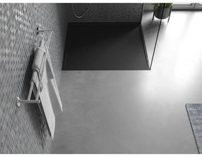 Mexen Amon, SMC obdĺžniková sprchová vanička 100 x 90 cm, čierna, 4F709010