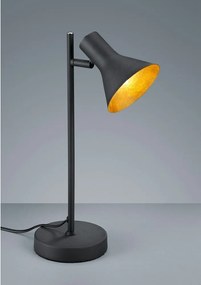 Čierna kovová stolová lampa s kovovým tienidlom (výška 39 cm) Nina – Reality
