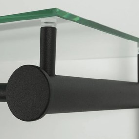 Čierny kovový nástenný vešiak s poličkou Suza – Spinder Design