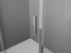 Mexen Exo, posuvná sprchová kabína, dvere 85 cm + bočná stena 80 cm, transparentné sklo, chróm, 8153-085-080-01-00
