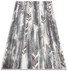Moderný koberec NOBLE 9732 47 Rybia kosť vintage - Štrukturálny, dve vrstvy rúna , sivá / béžová Veľkosť: 140x190 cm