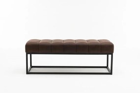 Dizajnová lavica Halle 110cm antik hnedá