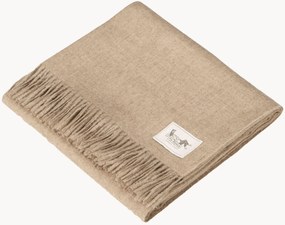 Pléd so strapcami z vlny baby alpaky