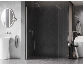 Mexen, Mexen Kioto-X sprchová stena 60 x 200 cm, priehľadná 10 mm, brúsený nikel - 800-060-101-97-00-X