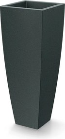 Kvetináč Moodas Square High 40 cm čierny granit