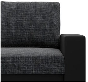 Dvojmiestna pohovka LUNA rozkladacia, tmavosivá / čierna