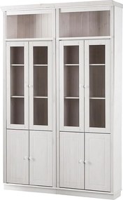 Biela vitrína z borovicového dreva 148x223 cm Anita – Støraa