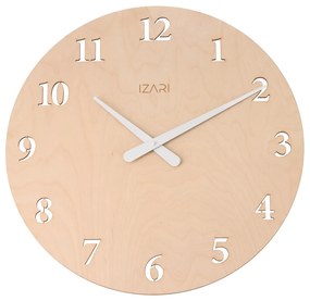 IZARI brezové numerické hodiny 50 cm - biele ručičky