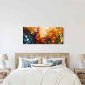 Obraz - Abstraktná maľba kvetov (120x50 cm)