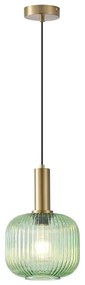 Luster na lanku 1xE27/15W/230V zelená pr. 20 cm
