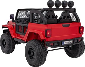 Ramiz Terénne autíčko OFF-ROAD 3.0 pre deti červené + diaľkové ovládanie + plynulý štart + pásy + audio LED