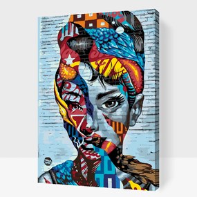 Gario Maľovanie podľa čísel Audrey Hepburn Rozmery: 80 x 120 cm, Rámovanie: S vnútorným rámom