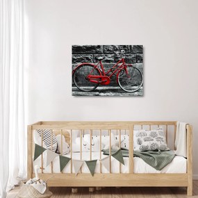 Sklenený obraz - Historický bicykel (70x50 cm)