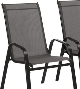 Garden Line SADA 2 ŠEDÝCH ZÁHRADNÝCH STOLIČIEK 54 x 70 x 92 CM