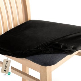 Restilo Napínací poťah na sedák na stoličku čierna, 40 x 40 + 5 cm