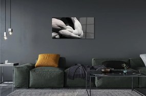 Obraz na skle Sval black and white 100x50 cm