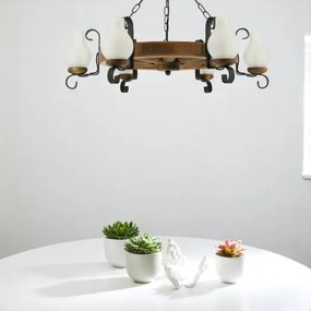 Brilagi - Luster na reťazi ROATA 6xE14/40W/230V buk