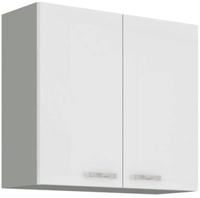 Kuchynská linka Bianka 350 cm - sivá / biely lesk