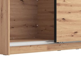 Šatníková skriňa s posuvnými dverami Catalina 180 - dub artisan