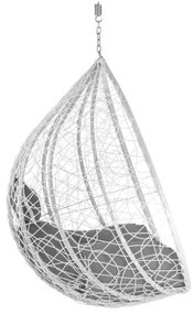 AKCIA Biele závesné kreslo KOKON bez stojanu II. akosť