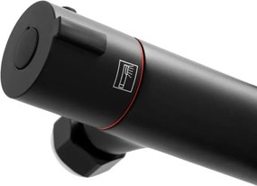 Erga Bergen, sprchový set s termostatickou batériou a dažďovou sprchou 30 cm, čierna matná, ERG-YKA-BP.BERGEN THERM 30 BLK