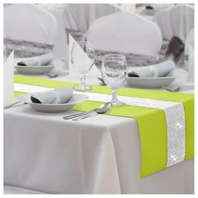 Dekorstudio Behúň na stôl GLAMOUR - limetkový Rozmer behúňa (šírka x dĺžka): 40x110cm