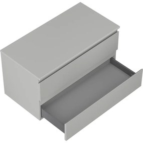 Mexen Orio, kúpeľňová skrinka 90 cm s hornou doskou, 2 zásuvky, sivá matná, 91A10-09047-2-BFFC62